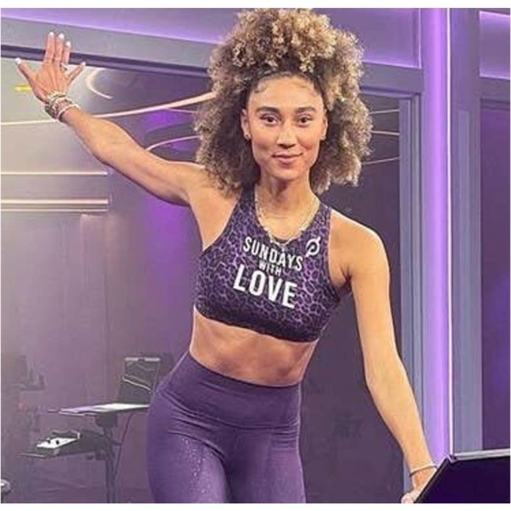 Peloton Sundays With Love Animal Print Sports Bra Size Small
